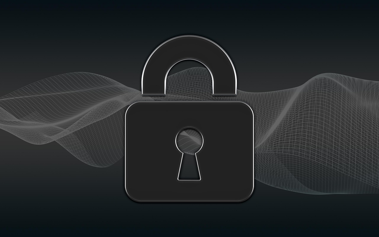 a black padlock with a white grid on it